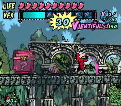 Cena do jogo Viewtiful Joe