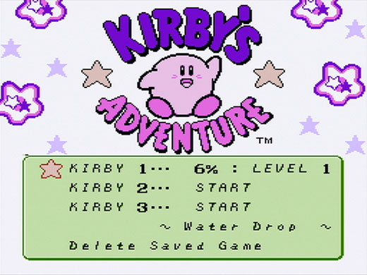 Cena do jogo Kirby