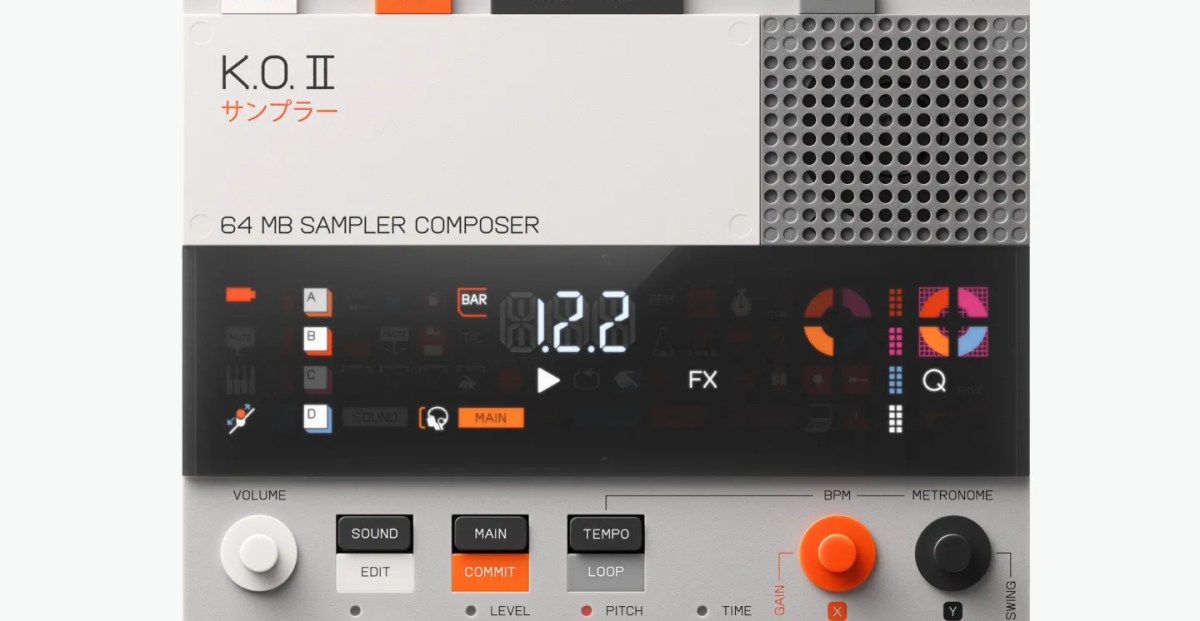 Imagem ilustrativa: KO II da Teenage Engineering ganha modo lo‑fi, áudio USB e novas funções