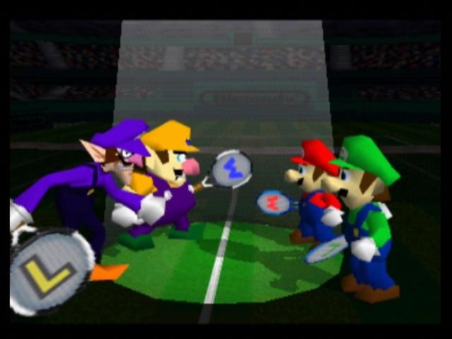 Cena do jogo Mario Tennis Fever