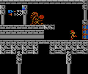 Cena do jogo Metroid