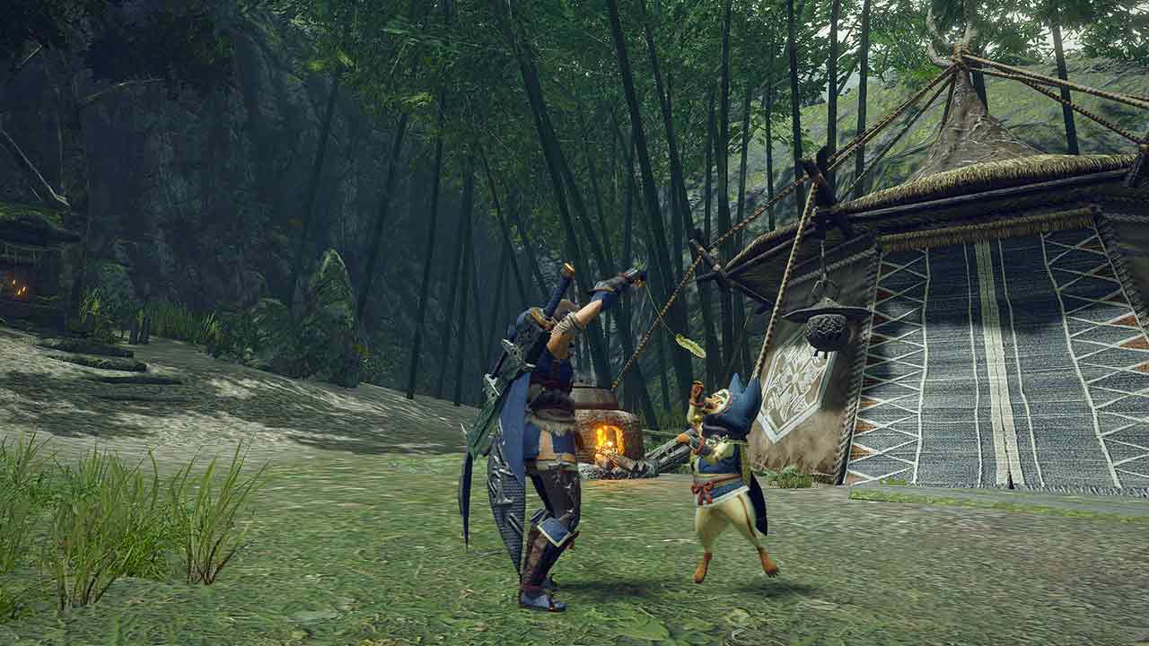 Cena do jogo Monster Hunter Wilds