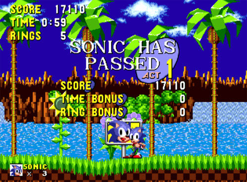 Cena do jogo Sonic the Hedgehog