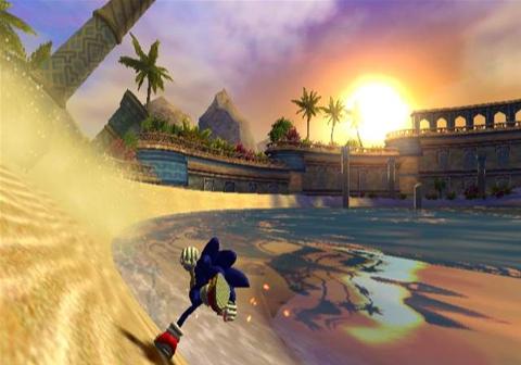 Cena do jogo Sonic and the Secret Rings