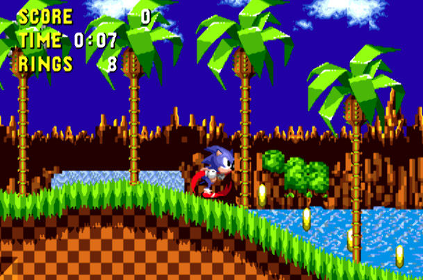 Cena do jogo Sonic the Hedgehog