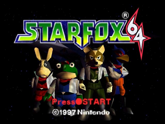 Cena do jogo Star Fox 64