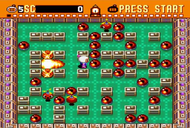 Cena do jogo Super Bomberman Collection