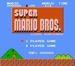 Cena do jogo Super Mario Bros.