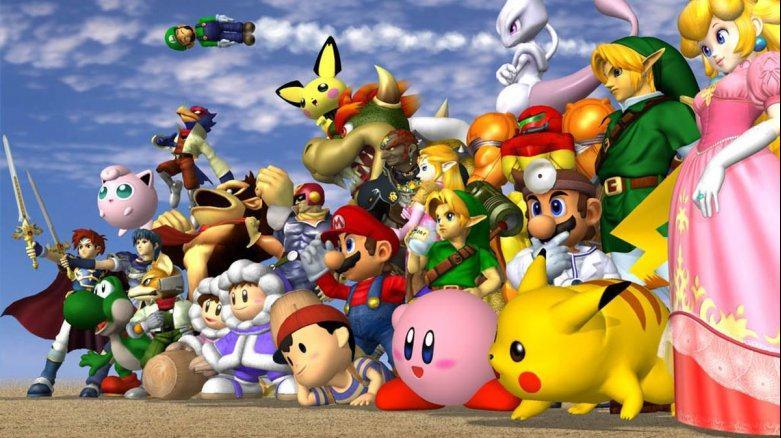 Cena do jogo Super Smash Bros.