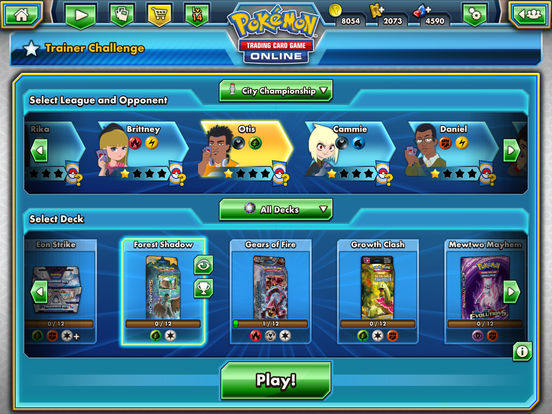Cena do jogo Pokemon TCG