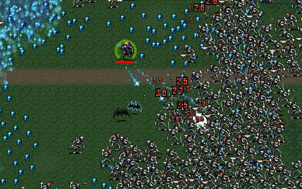 Cena do jogo Vampire Survivors