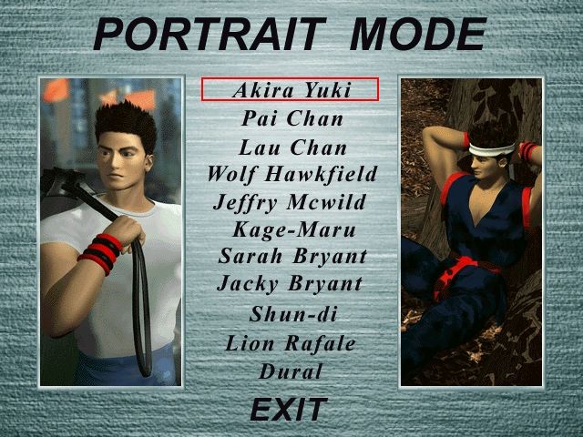 Cena do jogo Virtua Fighter Crossroads