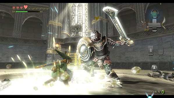 Cena do jogo The Legend of Zelda