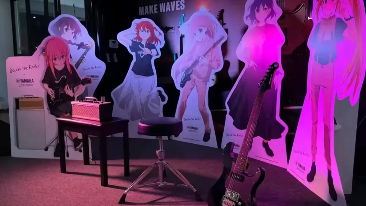 Imagem ilustrativa: A Collab entre Bocchi the Rock e Yamaha Está Chegando à América Latina