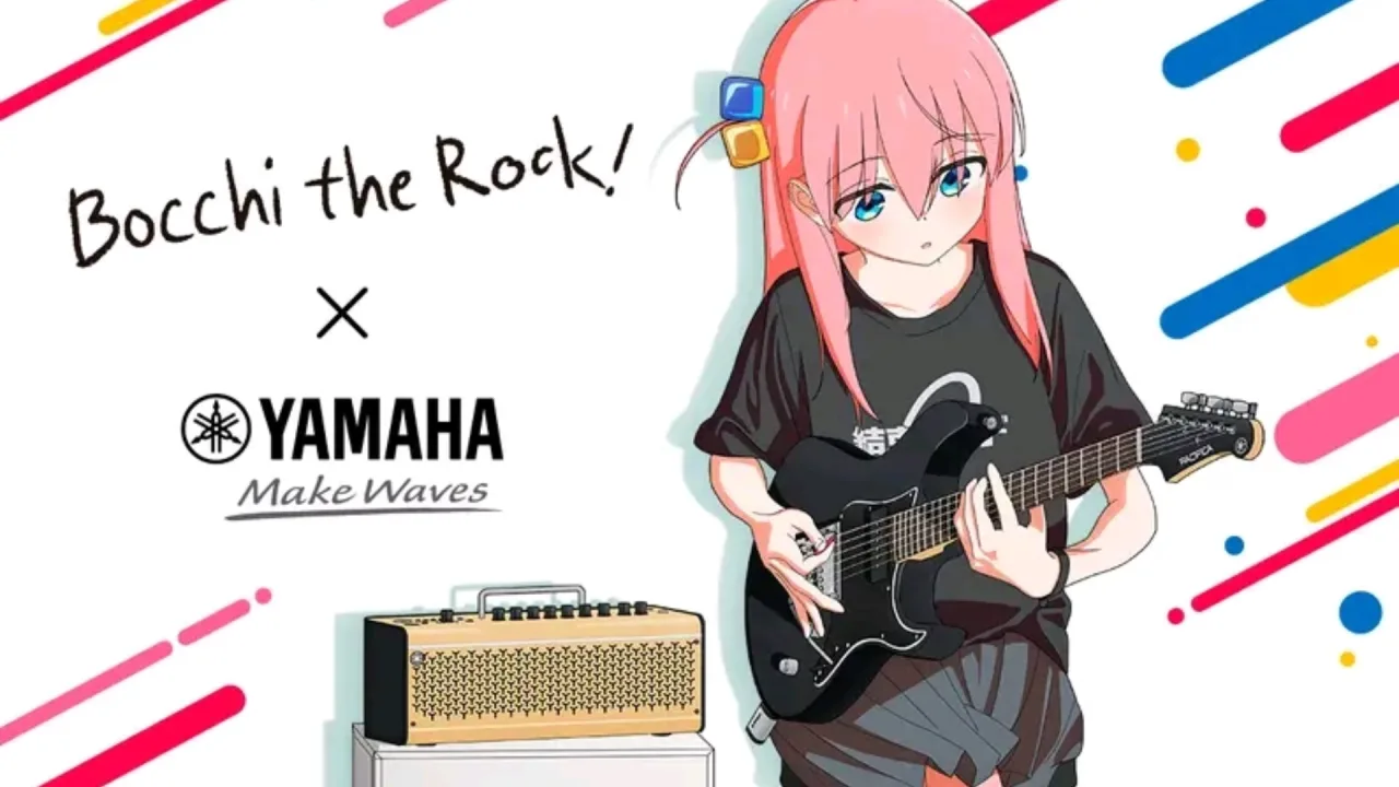 Imagem ilustrativa: Tem uma Collab de Bocchi the Rock x Yamaha na Cidade do México