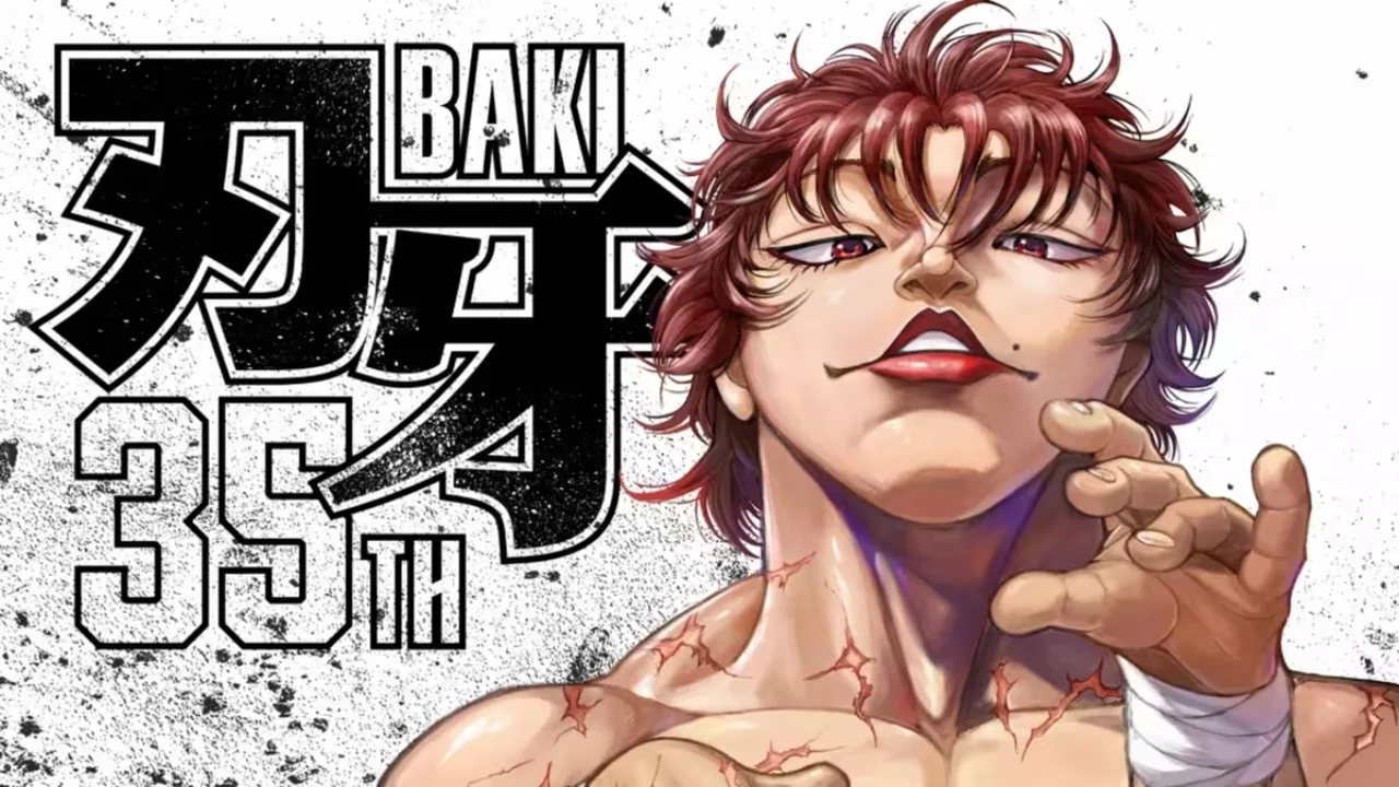 Imagem ilustrativa: Mangá de Baki comemora 35º aniversário com nova animação, tema musical, ilustração especial e muito
