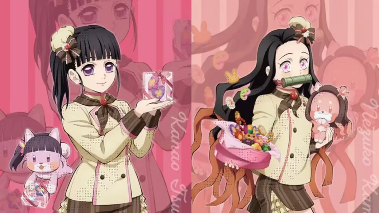Imagem ilustrativa: As principais garotas de Demon Slayer retornam em nova ilustração da Ufotable para o Dia dos Namorad
