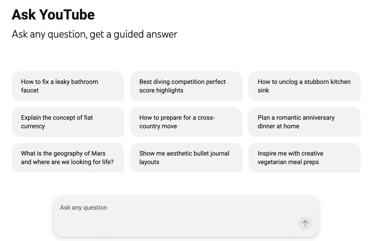 Imagem ilustrativa: YouTube testa chatbot com IA para revolucionar a forma como você pesquisa vídeos