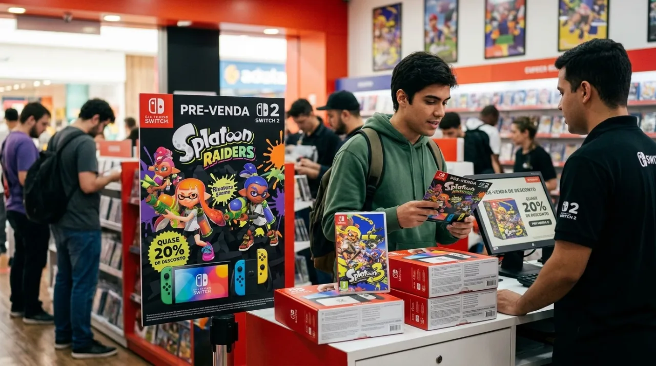 Imagem ilustrativa: Pré-venda de Splatoon Raiders para Switch 2 já oferece desconto de quase 20%
